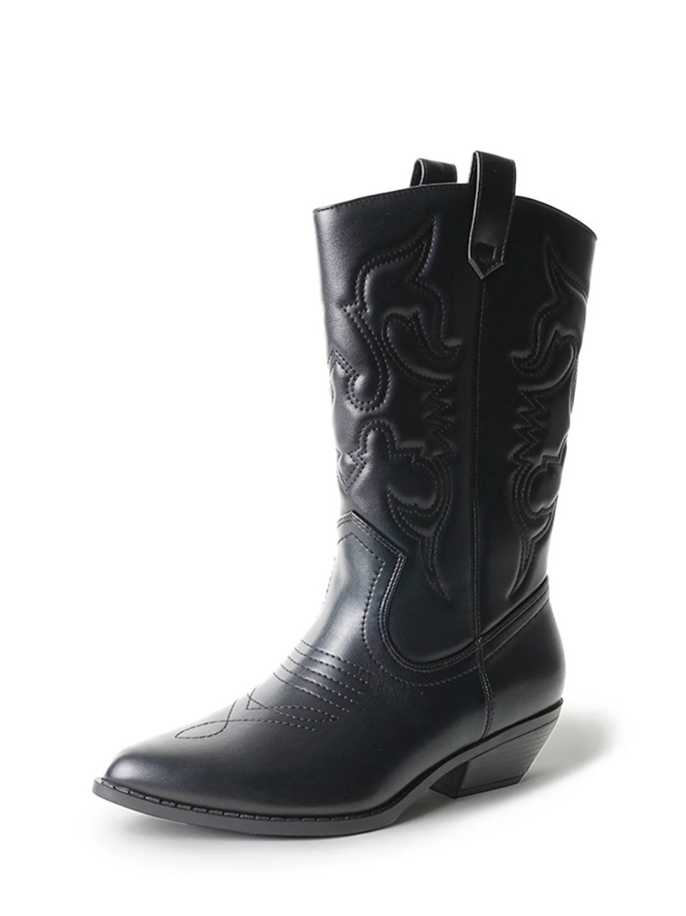 J.‎ Adams Western Style Slip on Boots in Black